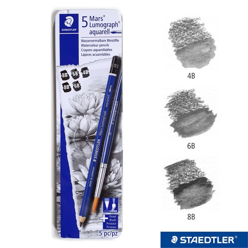 스테들러 제도용연필 6본세트(수채용) 마스 100A G6