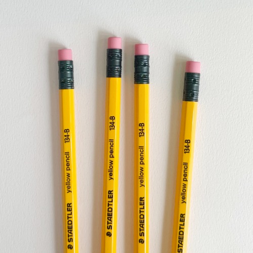 (연필캡 무료)스테들러 옐로우 연필 134 HB/2B/B 1갑 / 지우개연필